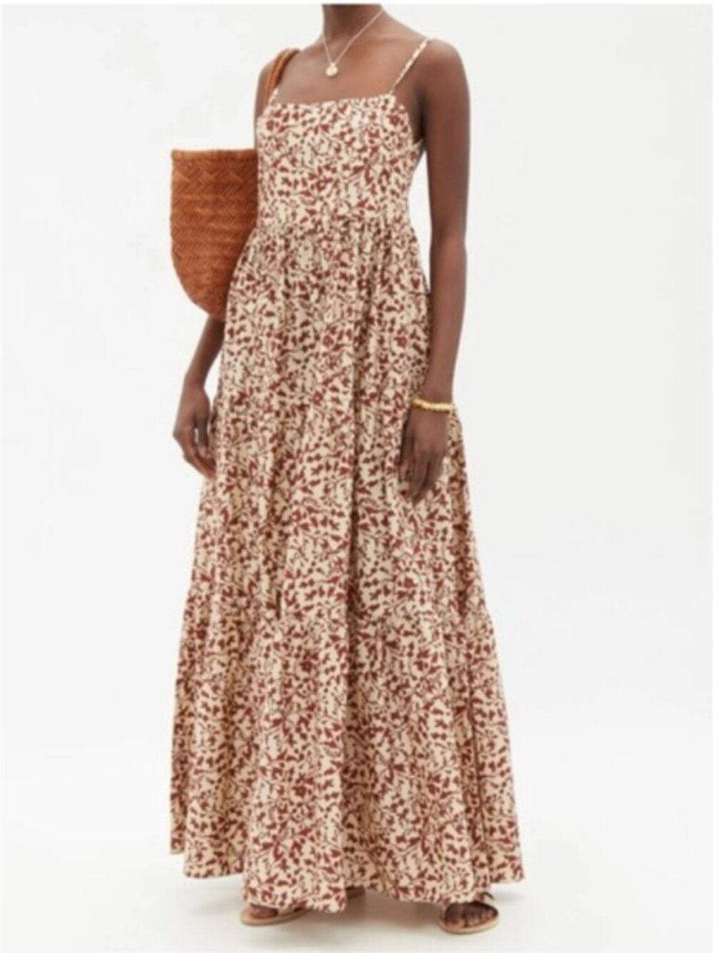 Matteau Tiered Floral Print Maxi Dress - size 6 (US)